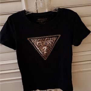 GUESS Black and Gold Graphic Tee